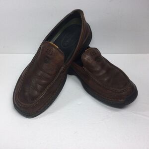 Timberland Loafer Mens Size 9 M Shoes Pebbled Leather Slip On‎ Brown 79504